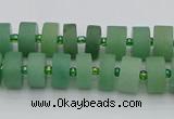 CRB472 15.5 inches 5*8mm tyre green aventurine beads wholesale