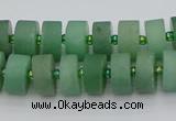 CRB474 15.5 inches 7*12mm tyre green aventurine beads wholesale