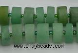 CRB475 15.5 inches 8*14mm tyre green aventurine beads wholesale