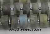 CRB485 15.5 inches 8*14mm tyre labradorite gemstone beads