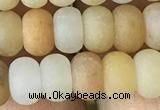 CRB5002 15.5 inches 4*6mm rondelle matte yellow aventurine beads