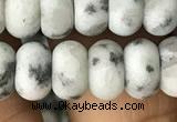 CRB5060 15.5 inches 5*8mm rondelle matte sesame jasper beads