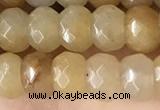 CRB5103 15.5 inches 4*6mm faceted rondelle yellow aventurine beads