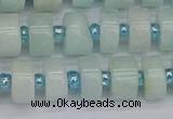 CRB531 15.5 inches 6*10mm tyre Chinese amazonite beads wholesale