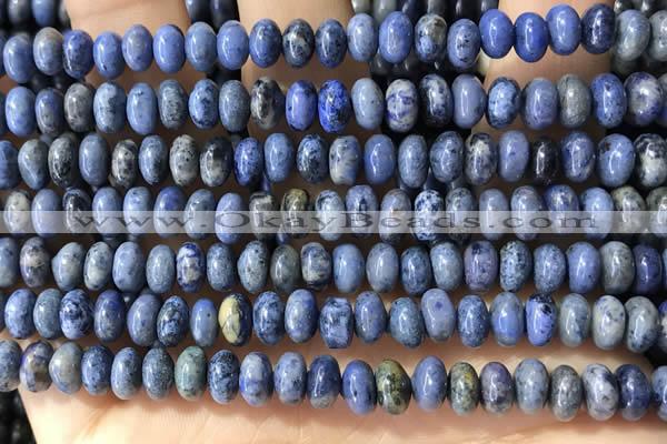 CRB5318 15.5 inches 4*6mm rondelle dumortierite beads wholesale