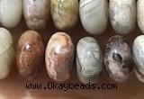 CRB5337 15.5 inches 5*8mm rondelle Mexican crazy lace agate beads