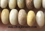 CRB5355 15.5 inches 5*8mm rondelle fossil coral beads wholesale