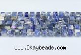 CRB5609 15.5 inches 7mm - 8mm faceted tyre sodalite beads