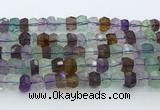 CRB5625 15.5 inches 6*8mm - 7*9mm faceted rondelle fluorite beads