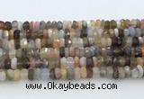 CRB5626 15.5 inches 3*6mm - 4*7mm faceted rondelle Botswana agate beads