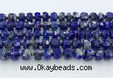 CRB5629 15.5 inches 6*9mm – 9*10mm faceted rondelle lapis lazuli beads