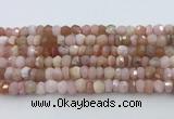 CRB5630 15.5 inches 4*6mm - 5*7mm faceted rondelle pink opal beads