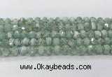 CRB5654 15.5 inches 5*8mm-6*10mm faceted rondelle green angel skin beads wholesale