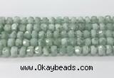 CRB5655 15.5 inches 6*10mm-7*11mm faceted rondelle green angel skin beads wholesale