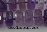 CRB568 15.5 inches 8*16mm faceted rondelle amethyst beads