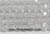 CRB5691 15 inches 4*4mm white crystal beads wholesale