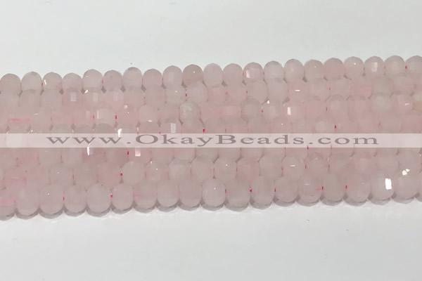 CRB5696 15 inches 6*6mm rose quartz beads wholesale