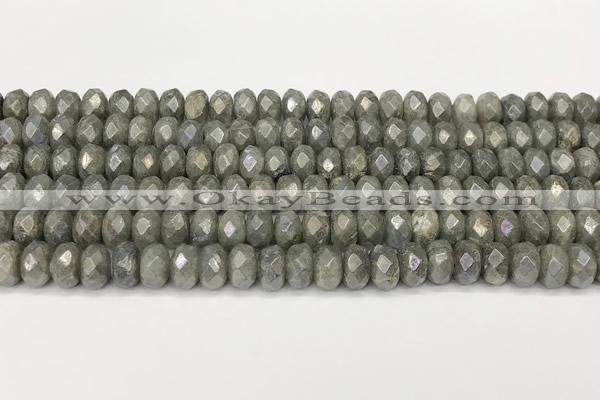 CRB5708 15 inches 5*8mm faceted rondelle AB-color labradorite beads