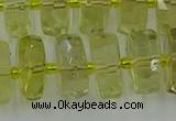 CRB576 15.5 inches 8*16mm faceted rondelle lemon quartz beads