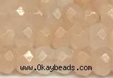 CRB5799 15 inches 4*6mm, 5*8mm, 6*10mm faceted rondelle pink aventurine jade beads