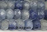 CRB5810 15 inches 4*6mm, 5*8mm faceted rondelle blue aventurine beads