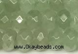 CRB5816 15 inches 4*6mm, 5*8mm, 6*10mm faceted rondelle green aventurine jade beads