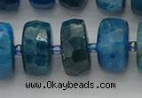 CRB593 15.5 inches 8*18mm faceted rondelle apatite beads