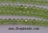 CRB703 15.5 inches 2*3mm faceted rondelle peridot gemstone beads