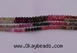 CRB717 15.5 inches 3*5mm faceted rondelle tourmaline beads