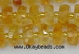 CRB842 15.5 inches 6*10mm faceted rondelle citrine beads