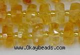 CRB843 15.5 inches 7*12mm faceted rondelle citrine beads