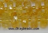 CRB845 15.5 inches 8*16mm faceted rondelle citrine beads