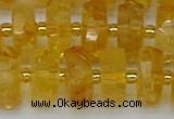 CRB846 15.5 inches 8*18mm faceted rondelle citrine beads