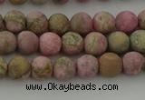 CRC1001 15.5 inches 6mm round matte rhodochrosite gemstone beads