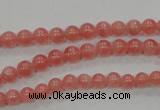 CRC101 15.5 inches 5mm round natural argentina rhodochrosite beads