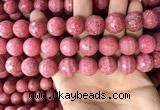 CRC1056 15.5 inches 15mm faceted round rhodochrosite beads