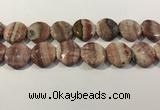 CRC1073 15.5 inches 25mm flat round rhodochrosite beads