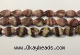 CRC1088 15.5 inches 18*25mm flat teardrop rhodochrosite beads