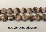 CRC1092 15.5 inches 25*25mm heart rhodochrosite beads wholesale