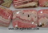 CRC111 15.5 inches 22*30mm rectangle natural argentina rhodochrosite beads