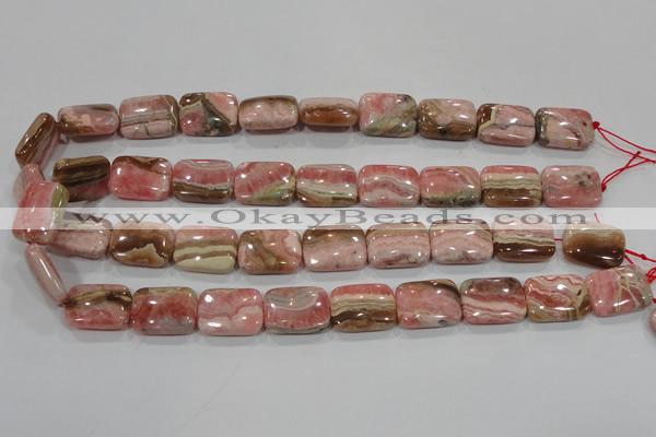 CRC112 15.5 inches 15*20mm rectangle natural argentina rhodochrosite beads