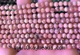 CRC1170 15.5 inches 5mm faceted round rhodochrosite gemstone beads