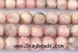 CRC1195 15 inches 4mm round rhodochrosite gemstone beads