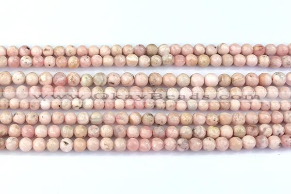 CRC1195 15 inches 4mm round rhodochrosite gemstone beads