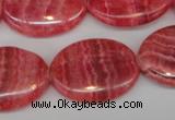 CRC27 15.5 inches 22*30mm oval dyed rhodochrosite gemstone beads