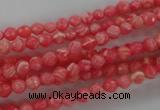 CRC400 15.5 inches 4mm faceted round synthetic rhodochrosite beads