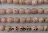 CRC451 15.5 inches 6mm faceted round Argentina rhodochrosite beads