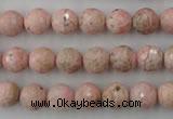 CRC453 15.5 inches 10mm faceted round Argentina rhodochrosite beads