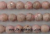 CRC454 15.5 inches 12mm faceted round Argentina rhodochrosite beads