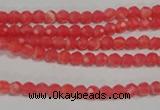 CRC510 15.5 inches 4mm faceted round synthetic rhodochrosite beads